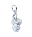 Bongo trumma sterling silver charm .925 x 1 Bongos trummor berlocker