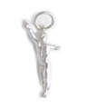 Ciondolo in argento sterling ginnasta .925 x 1 ginnastica da pavimento