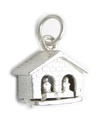 Weather house sterling silver charm .925 x 1 charms