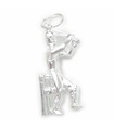 Ciondolo in argento sterling giocatore di cricket .925 x 1 Ciondoli cricket