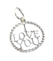 I Love You charm i sterling silver .925 x 1 Loving hänge och berlocker