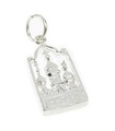 Charm de plata de ley con perfil de icono de Rusia .925 x 1 Charms rusos