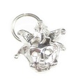 TINY Jester Fool mask sterling silver charm .925 x 1 Masker charm