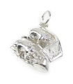 Charm de plata de ley de carrera de Sidecar TT de la Isla de Man .925 x 1 Charms IOM