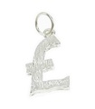 Charm de plata esterlina con símbolo de libra £ .925 x 1 Charms de libra esterlina GBP