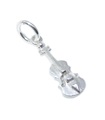 Charme en argent sterling de violon minuscule .925 x 1 breloques de violons de musique