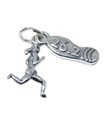 Runner & 26,2 Meilen Laufschuh Sterling Silber Charm .925 x 1 Runners