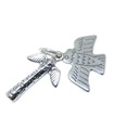 Totem Pole & Thunderbird charm in argento sterling .925 x 1 nativi americani