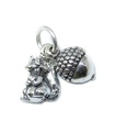 TINY ekorre & ekoll sterlingsilver charm .925 x 1 Ekorre Ekollon