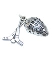 Ice Hockey Mask & Sitcks charm i sterlingsilver .925 x 1 Hocky berlocker