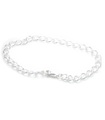 Braccialetto con ciondoli in argento sterling da 6 pollici per bambini x 1 Bracciali con ciondoli per bambini