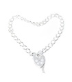 Braccialetto con ciondoli in argento sterling da 7,5 pollici da donna .925 bracciali con ciondoli da donna