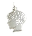 Breloque garçon en argent sterling .925 x 1 Pendentifs breloques profil garçon