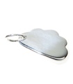 Charm colgante de plata de ley con disco liso Cloud .925 x 1 Discos charms