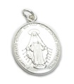 Miraculous Medal charm i sterling silver .925 x 1 Holy Charms