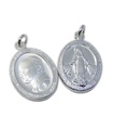 Charm in argento sterling double face Papa e Madonna .925 x 1 Holy charms