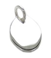 Oval Engravable Disc charm i sterling silver .925 x1 skivor berlocker hänge