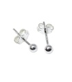 Orecchini con perno a sfera in argento sterling 3mm TINY, 925 x 1 paio di borchie con sfere di perline