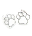 Paw Print orecchini a bottone in argento sterling x 1 paio di orecchini con stampe di animali domestici