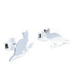 Orecchini a bottone in argento sterling con gatto, 925 x 1 paio di borchie per gattini