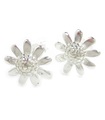 Boucles d'oreilles fleur en argent sterling .925 x 1 paire de clous fleurs