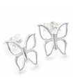 Orecchini a bottone in argento sterling a farfalla .925 x 1 paio Farfalle