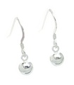 Ball Bead dropper sterling silver dangle earrings .925 x 1 Pair Drops