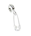 Safety Pin sterling silver bead charm .925 x 1 Opening Safetypin charms