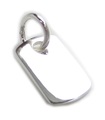 Engravable tag liten charm i sterling silver .925 x 1 Graverbar charm