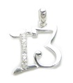 13 sterling silver pendant .925 x 1 Age Thirteen birthday pendants