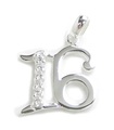 16 ciondolo in argento sterling .925 x 1 Ciondoli di compleanno di sedici anni