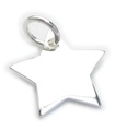 Ciondolo stella in argento sterling .925 x 1 Ciondoli stelle