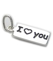 TINY Ich liebe dich Sterling Silber Charm .925 x 1 Liebevolle Pflege Charms