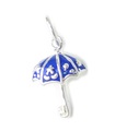 Umbrella sterling silver charm .925 x 1 Umbrellas Weather charms