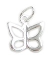 Butterfly TINY charm i sterling silver .925 x 1 Fjärilar insekter