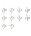 Förpackning med 10 Dragonflys berlocker i sterling silver .925 Dragon Fly charm