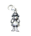 Flicka 2D charm i sterlingsilver på klipp .925 x 1 Tjejer Kvinnliga berlocker