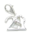 21st Birthday sterling silver charm .925 x 1 Celebration charms