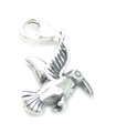 Hummingbird charm i sterling silver .925 x 1 Humming Bird charm