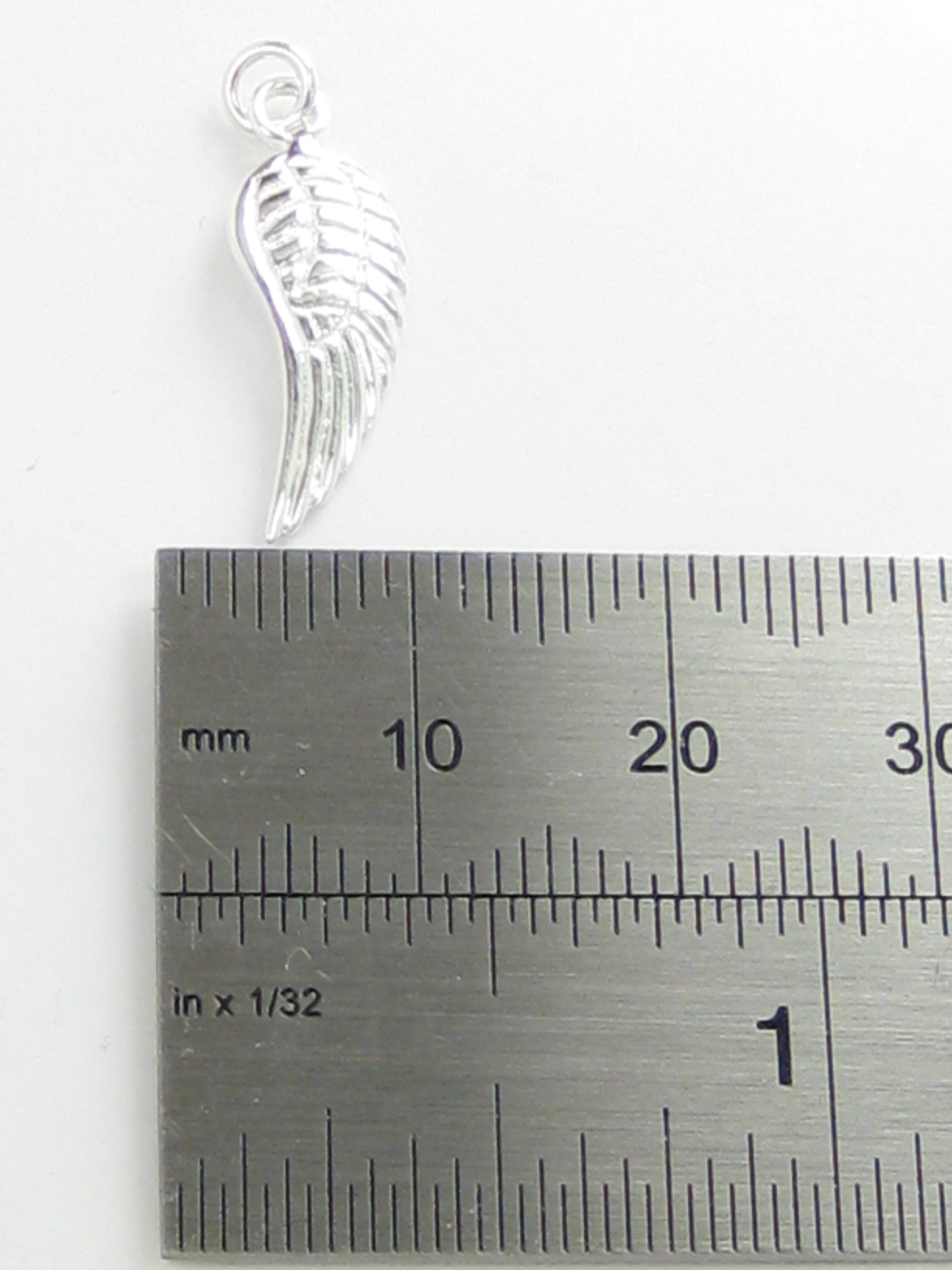 Pack of 2 Angel wings sterling silver charms .925 Protection