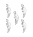 Pack of 5 Angel wings sterling silver charms .925 Protection