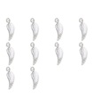 Packung mit 10 Engelsflügeln Sterling Silber Charms .925 Schutz