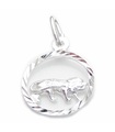 Dije de plata de ley Leo el León .925 x 1 Dijes pequeños del zodiaco