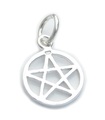 Pentagram liten charm i sterling silver .925 x 1 Pentagrams berlocker