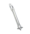 Charme en argent sterling de petite baguette magique de fée .925x1 charmes de baguettes de fées