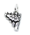 Pipes of Pan piccolo charm in argento sterling .925 x 1 Pendenti per pipe