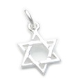 TINY David Star charm i sterling silver .925 x 1 heliga berlocker