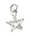 Pentacle SMÅ charm i sterling silver .925 x 1 Pentakels charm