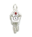 Cuckoo Clock sterling silver charm .925 x 1 Cuckoo Clocks berlocker