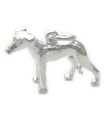 Charme de chien de lévrier en argent sterling .925 x 1 Breloques de chiens de lévrier